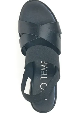 MIO TEMPO Sandali Neri con Elastico Posteriore e Fasce Incrociate 2205/97 Sale