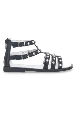 LAURA BIAGIOTTI Sandali Neri con Strass 90