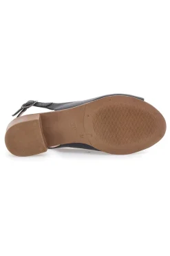 PITTARELLO LOOK Sandali Neri con Tacco a Blocco e Tomaia in Pelle 243065 NERO Discount