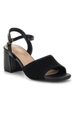 FIRST LADY Sandali neri con tacco largo e cinturino P694 NERO Hot