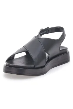 PITTARELLO FOCUS Sandali neri in pelle design minimal 28058 Discount