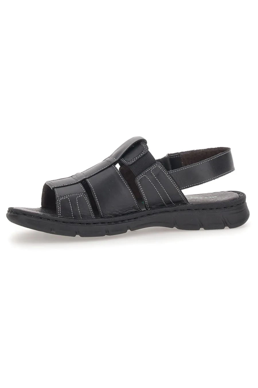 Uomo PITTARELLO ECO Sandali Neri Vera Pelle 27985