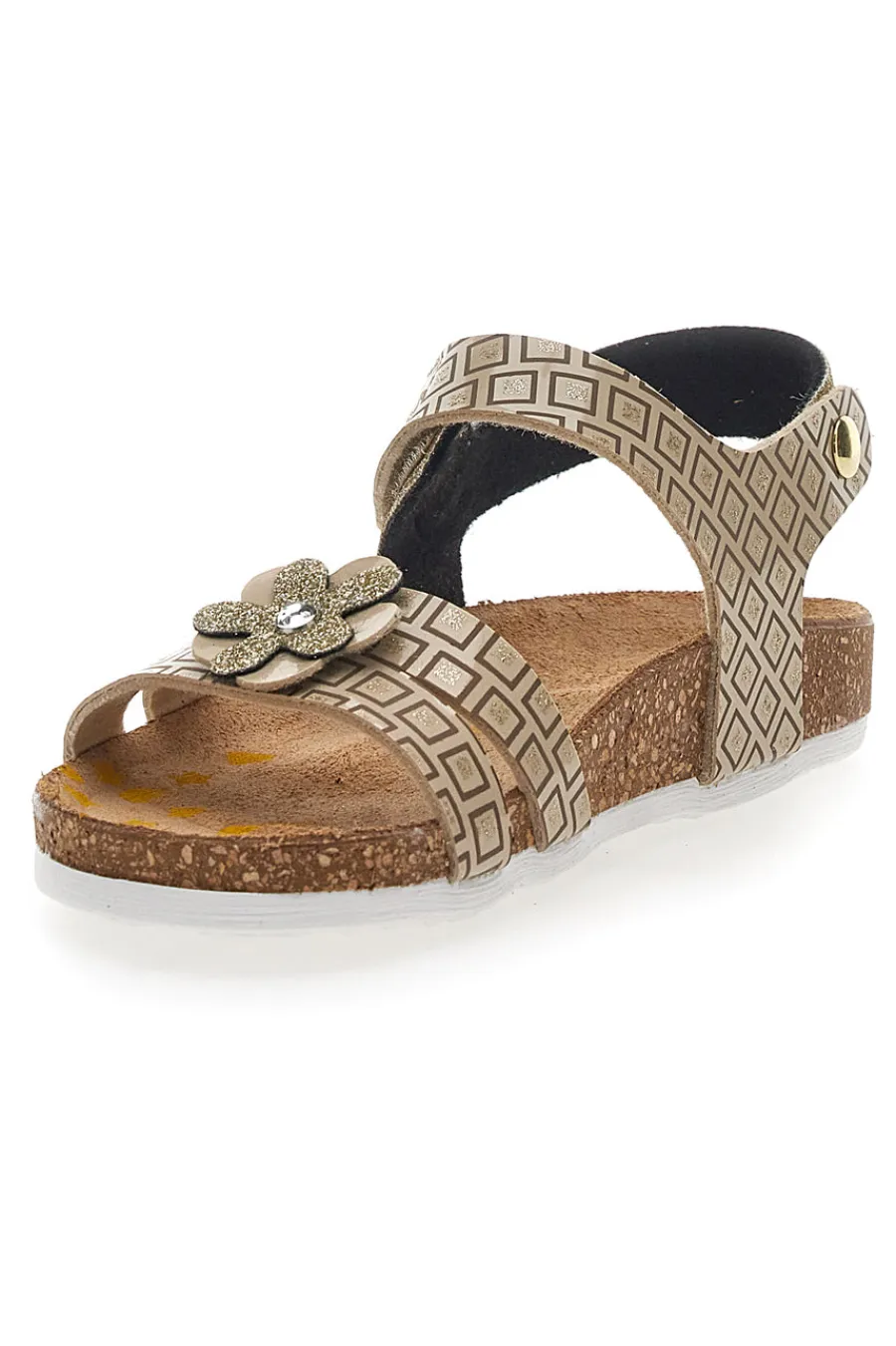 PITTARELLO BIO Sandali Oro Chiusura con Velcro 257712