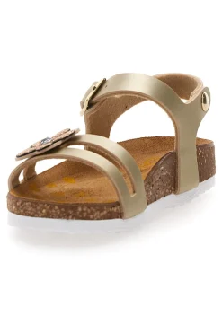 PITTARELLO BIO Sandali oro con fiore glitter 7A007SR