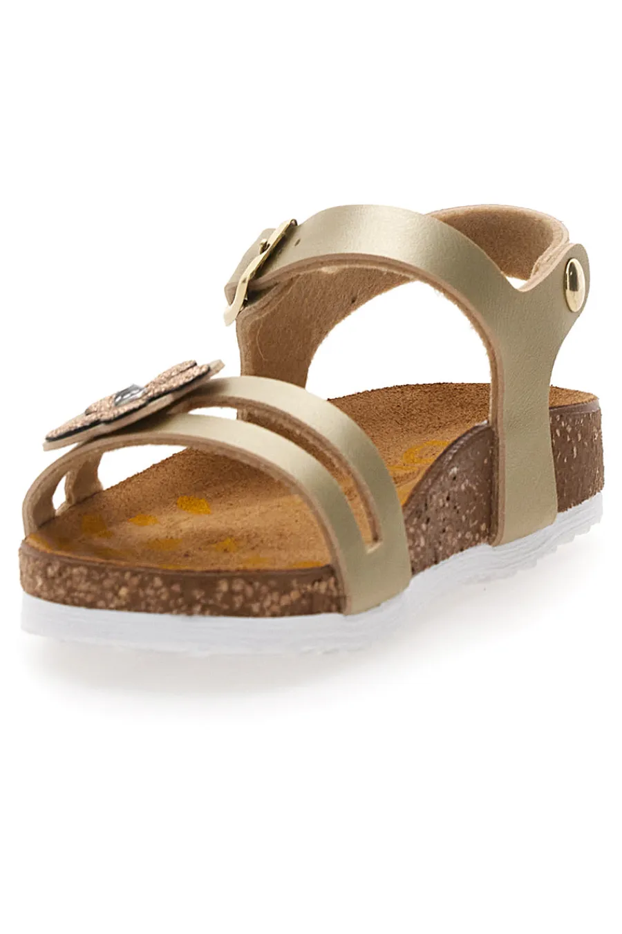 PITTARELLO BIO Sandali oro con fiore glitter 7A007SR