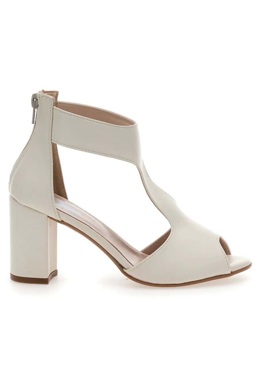 PITTARELLO LOVE Sandali Panna Con Tacco Ampio 519 Clearance