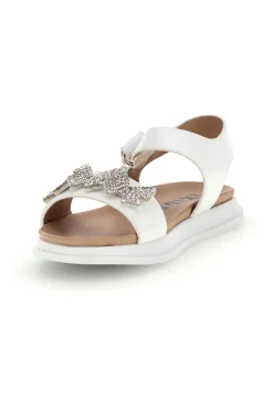 PITT KIDS Sandali primi passi bianchi con strass a farfalla 3926S