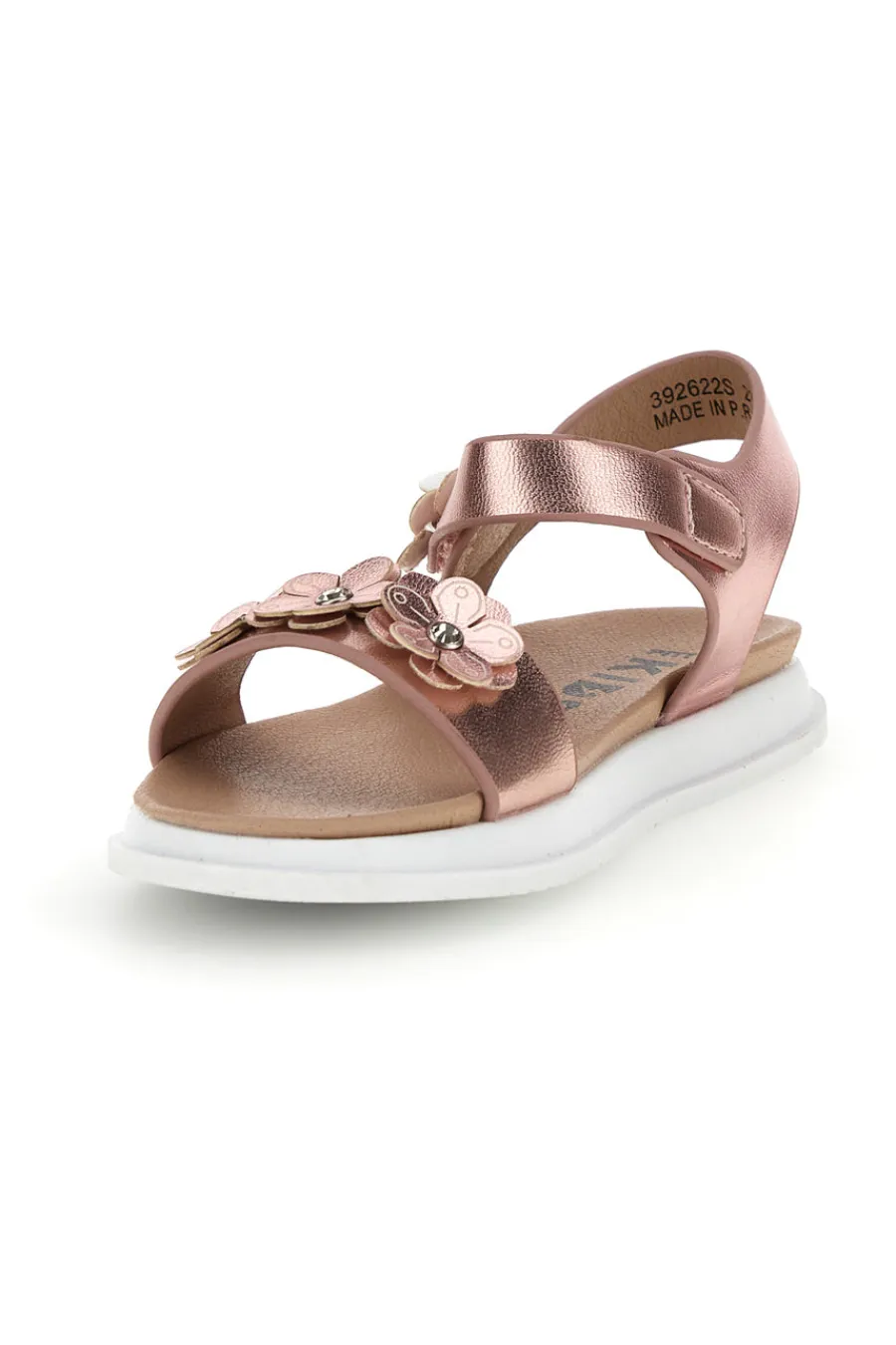 PITT KIDS Sandali primi passi rosa con applicazioni floreali 3926S