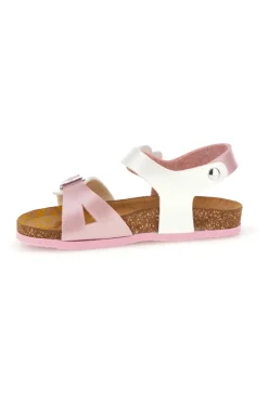PITTARELLO BIO Sandali rosa bianchi con fibbia e cinturino cuore 257A187SR