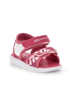 SUPERGA Sandali rosa con chiusura a strappo S63S8