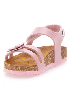 PITTARELLO BIO Sandali rosa con fiore decorativo e sottopiede comfort 7A005SR
