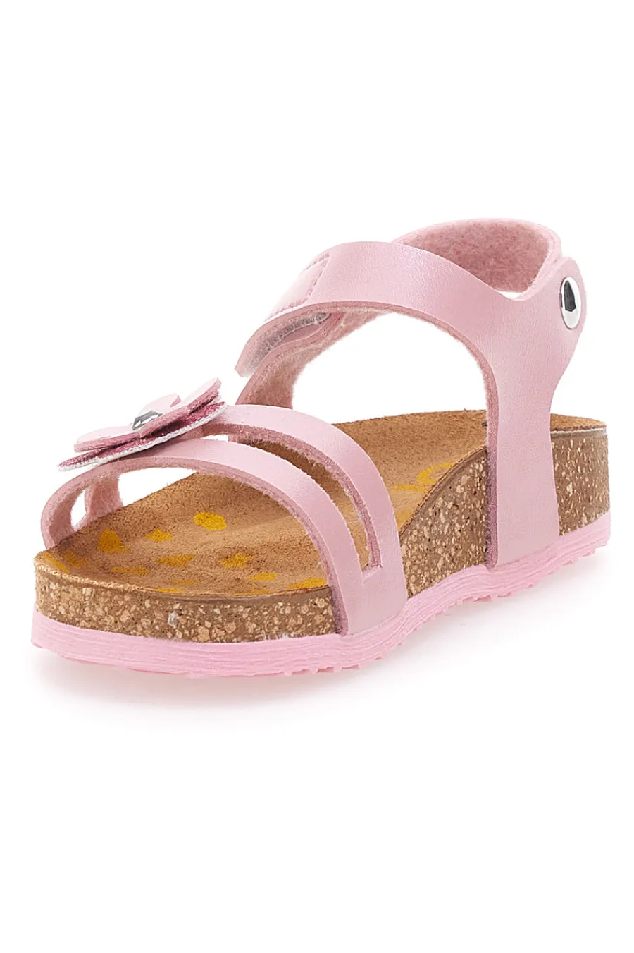 PITTARELLO BIO Sandali rosa con fiore decorativo e sottopiede comfort 7A005SR