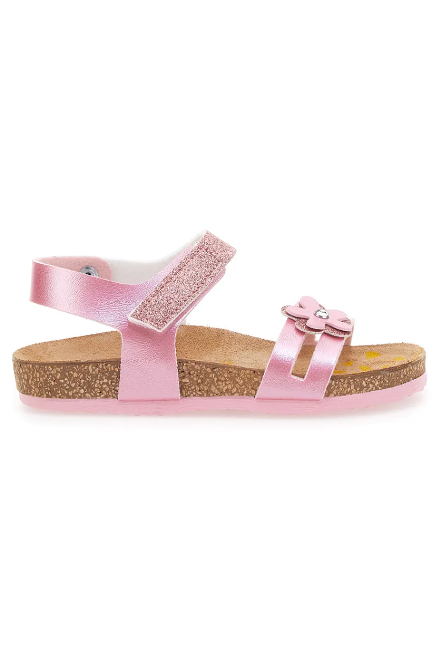 PITTARELLO BIO Sandali Rosa con Fiorellino Glitter 257005