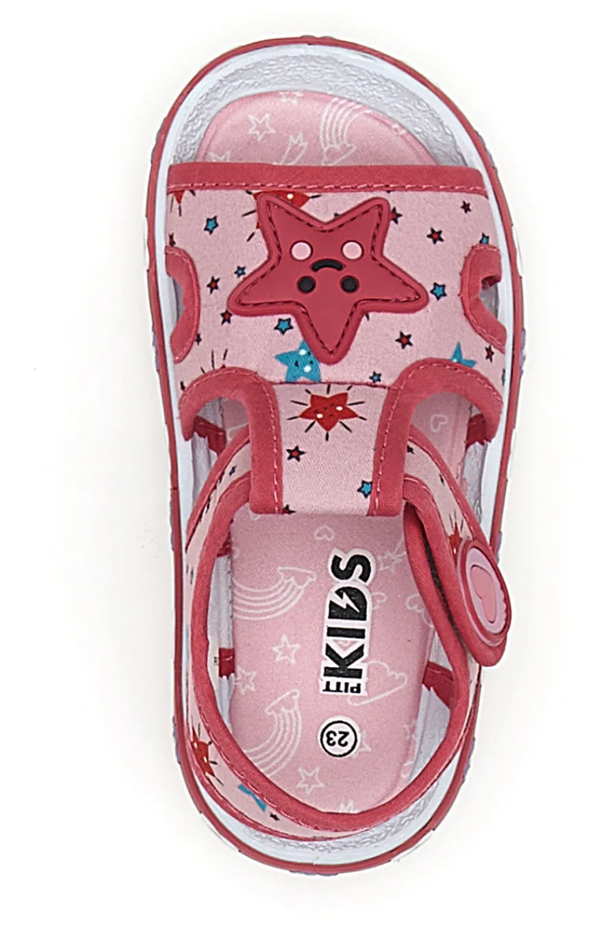 PITT KIDS Sandali rosa con stelle marine e cuori PK2871A