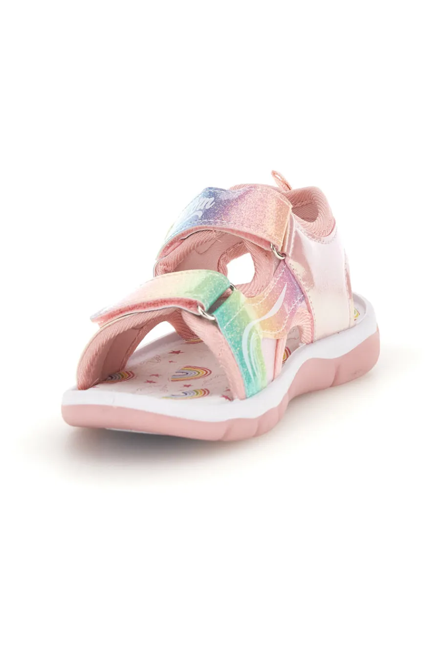 UNICORNO Sandali rosa con strappi e luci S8010214S