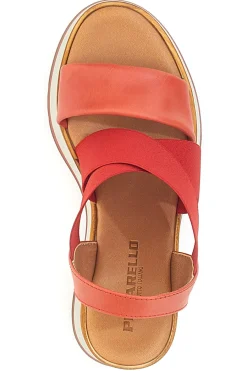 PITTARELLO Sandali Rossi Made in Italy Con Zeppa 34953