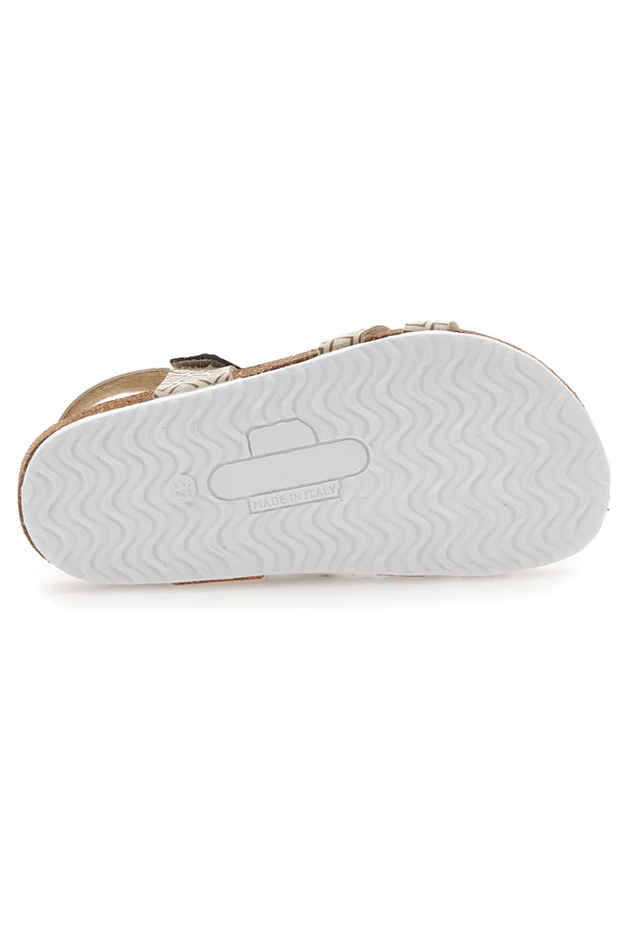 PITTARELLO BIO Sandali sabbia con doppia fascia glitter 257A712SR
