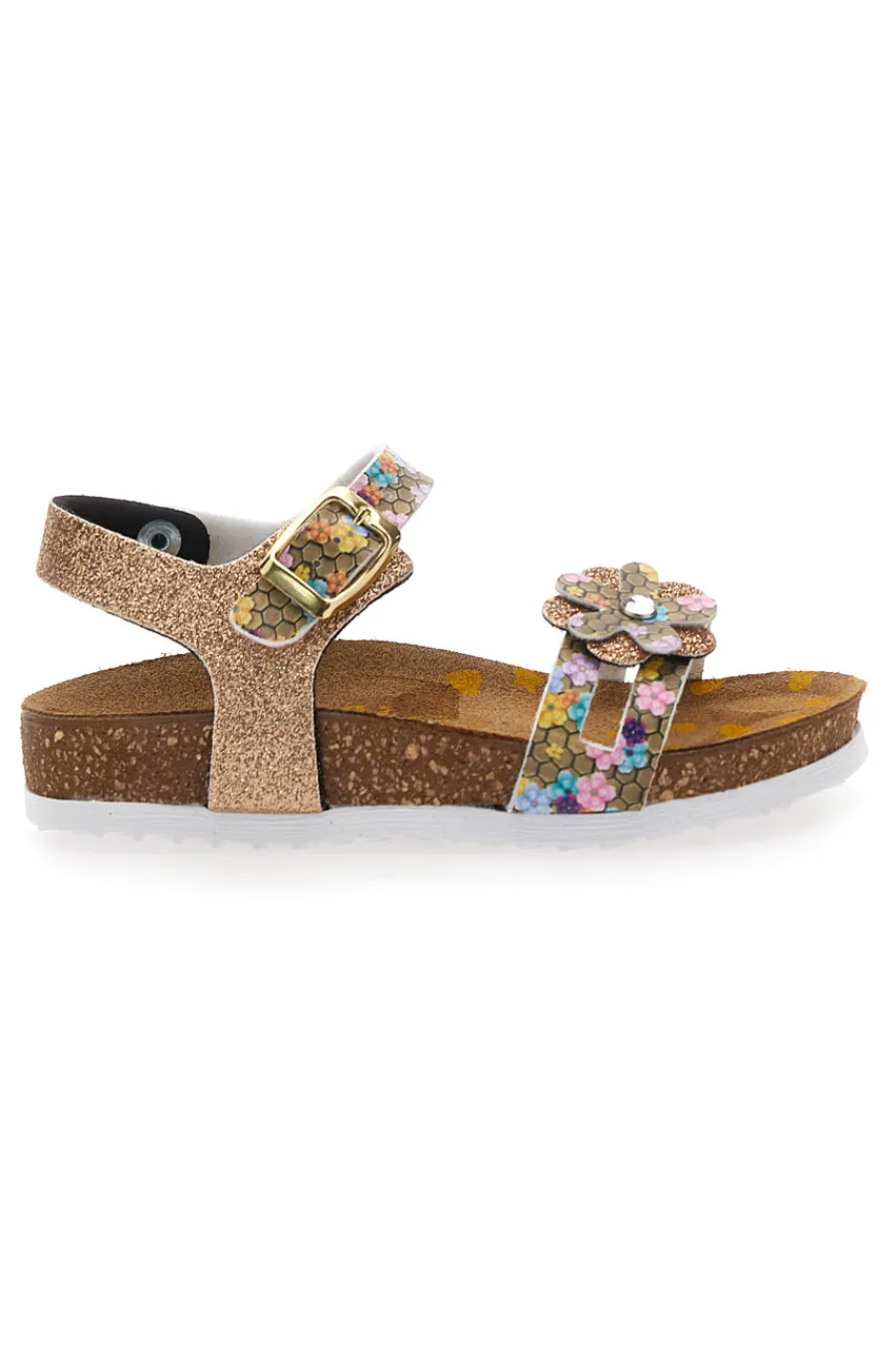 PITTARELLO BIO Sandali con fiore glitter 7A007SR
