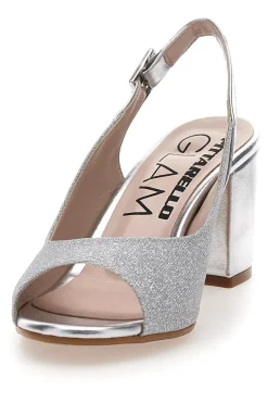 PITTARELLO GLAM SandalI Slingback Argento con Punta Aperta 5916 Outlet
