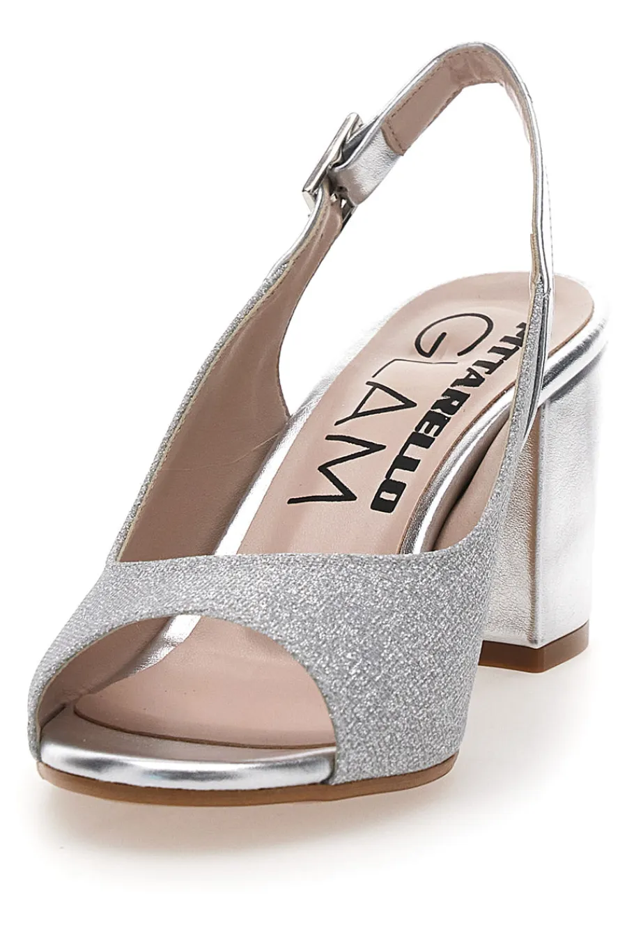 PITTARELLO GLAM SandalI Slingback Argento con Punta Aperta 5916 Outlet