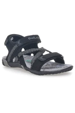 OVERLAND Sandali Sportivi con Velcro Neri 22326 New