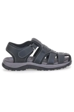 Uomo JOHES LAND Sandali sportivi marroni con strappi regolabili CNSS25T1
