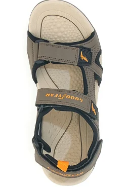 Uomo GOODYEAR Sandali Sportivi Marroni con Velcro GY31048