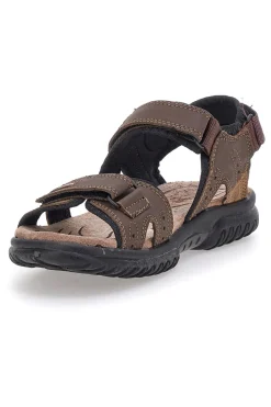 Uomo MARMADUKE Sandali Sportivi Marroni Con Sottopiede in Pelle 3333