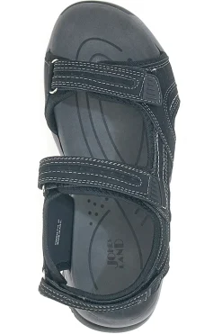 Uomo JOHES LAND Sandali sportivi neri con strappi regolabili CNSS25T14