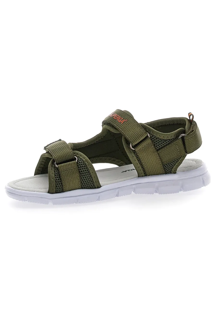 SUPERGA Sandali Verde Militare con Fasce Regolabili con Velcro 878