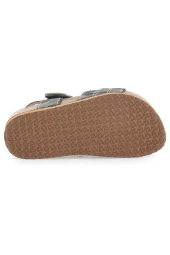 PITT KIDS Sandali verdi con chiusura a strappo e scritta SPORT 14513