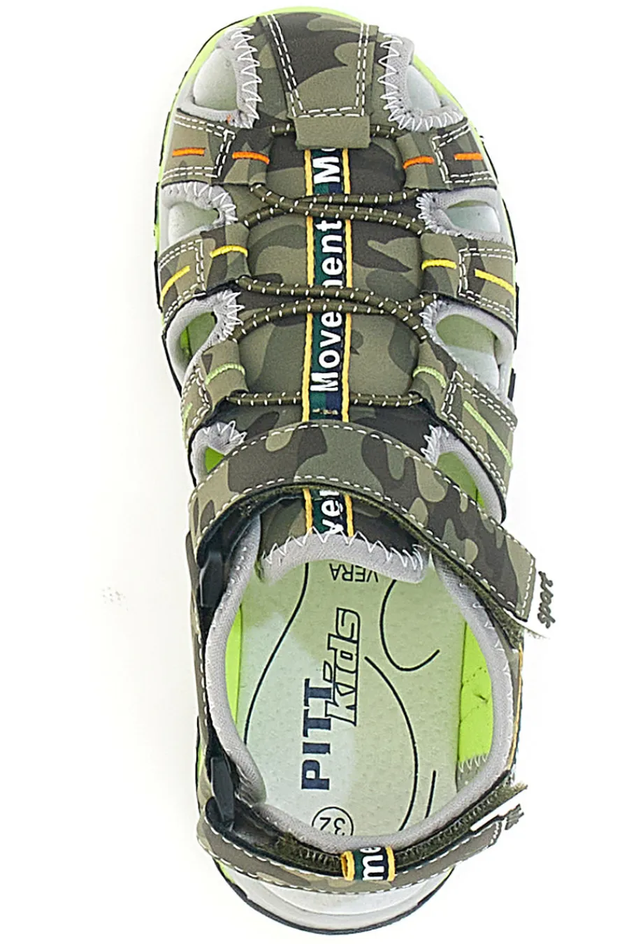 PITT KIDS Sandali verdi fisherman con Velcro 14371