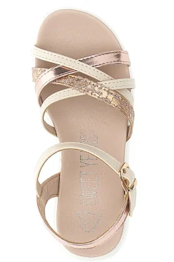 SWEET YEARS Sandalo dorato con cinturino 8360