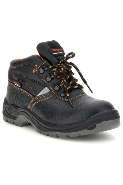 Uomo TECHNOSAFE Scarpa Antinfortunistica Nera con Dettagli Arancio TSS2001 S1P
