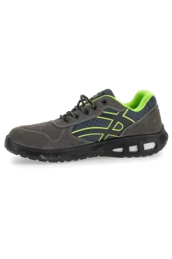 Uomo BLACK SHOOT Scarpe antinfortunistiche basse grigie inserti fluo S1P YL-5068-2 S1P
