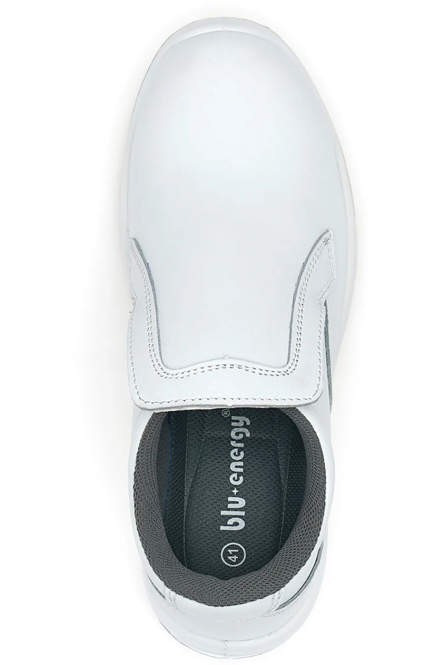 Uomo BLU STAR Scarpe antinfortunistiche bianche S2 SR in pelle Blu energy BS100