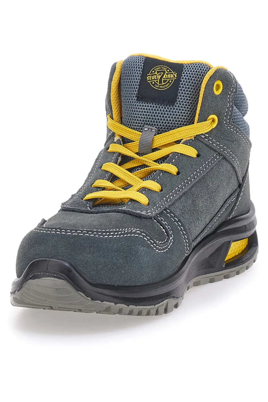 Uomo SEVENOAKS Scarpe antinfortunistiche blu giallo in pelle S1 P FO SR PK237