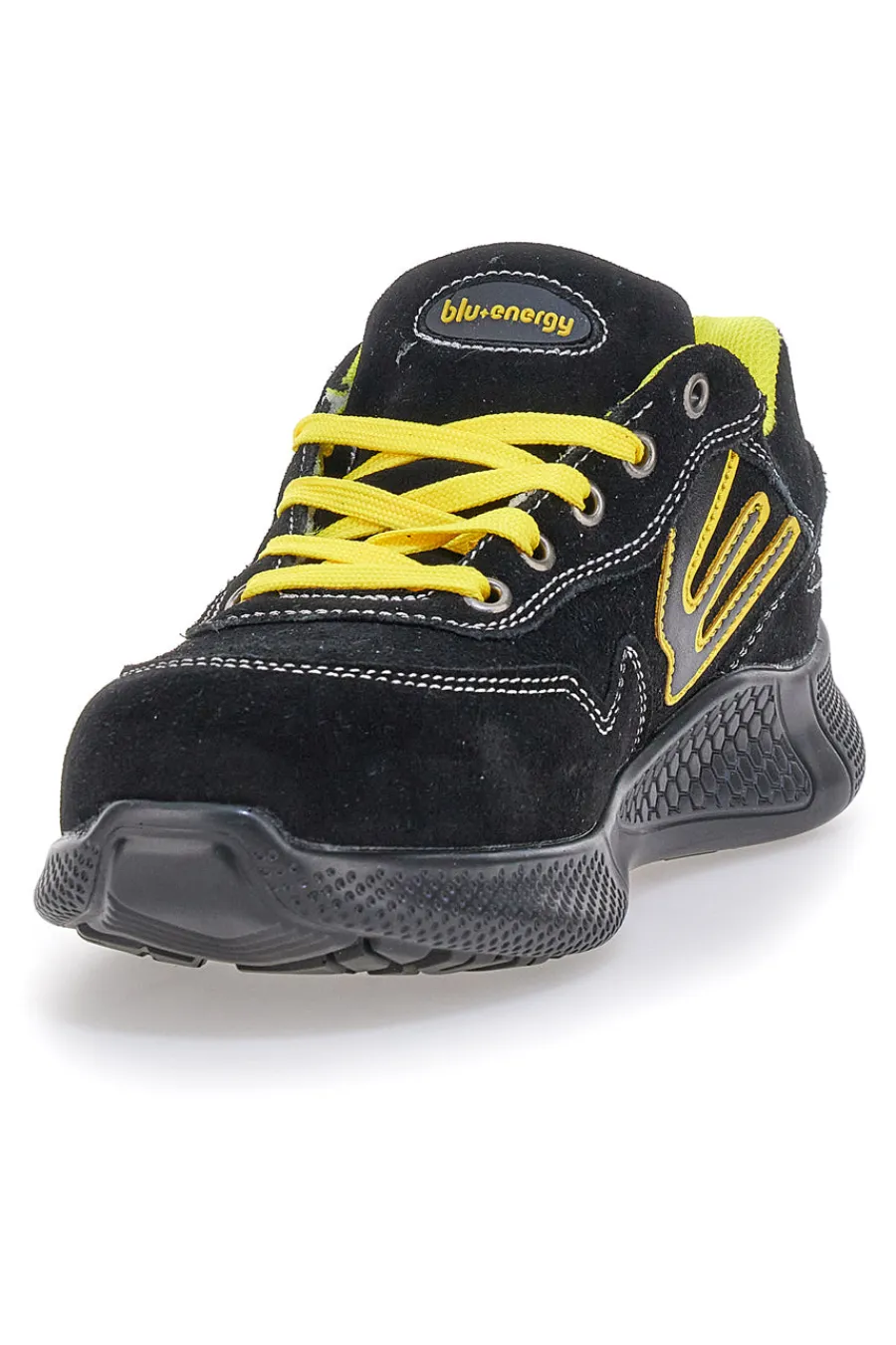 Uomo BLU STAR Scarpe antinfortunistiche basse nere inserti gialli S1P Blue energy BS190S1P