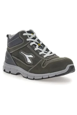 Uomo DIADORA Scarpe antinfortunistiche grigie in pelle Run Mid S3S FO SR ESD
