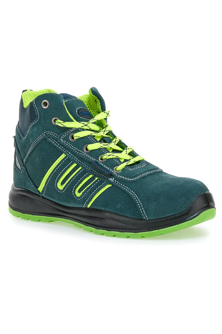 Uomo BLU STAR Scarpe antinfortunistiche verdi inserti fluo S1P Blue energy BS 90 S1P SR
