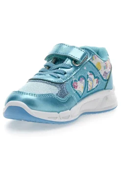 UNICORNO Scarpe azzurre con luci e strappo Funicorn S8010199T10