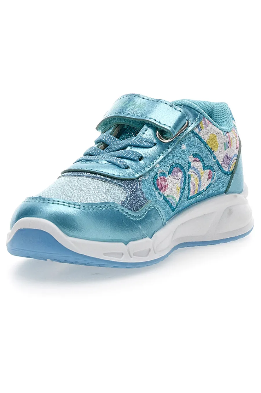 UNICORNO Scarpe azzurre con luci e strappo Funicorn S8010199T10