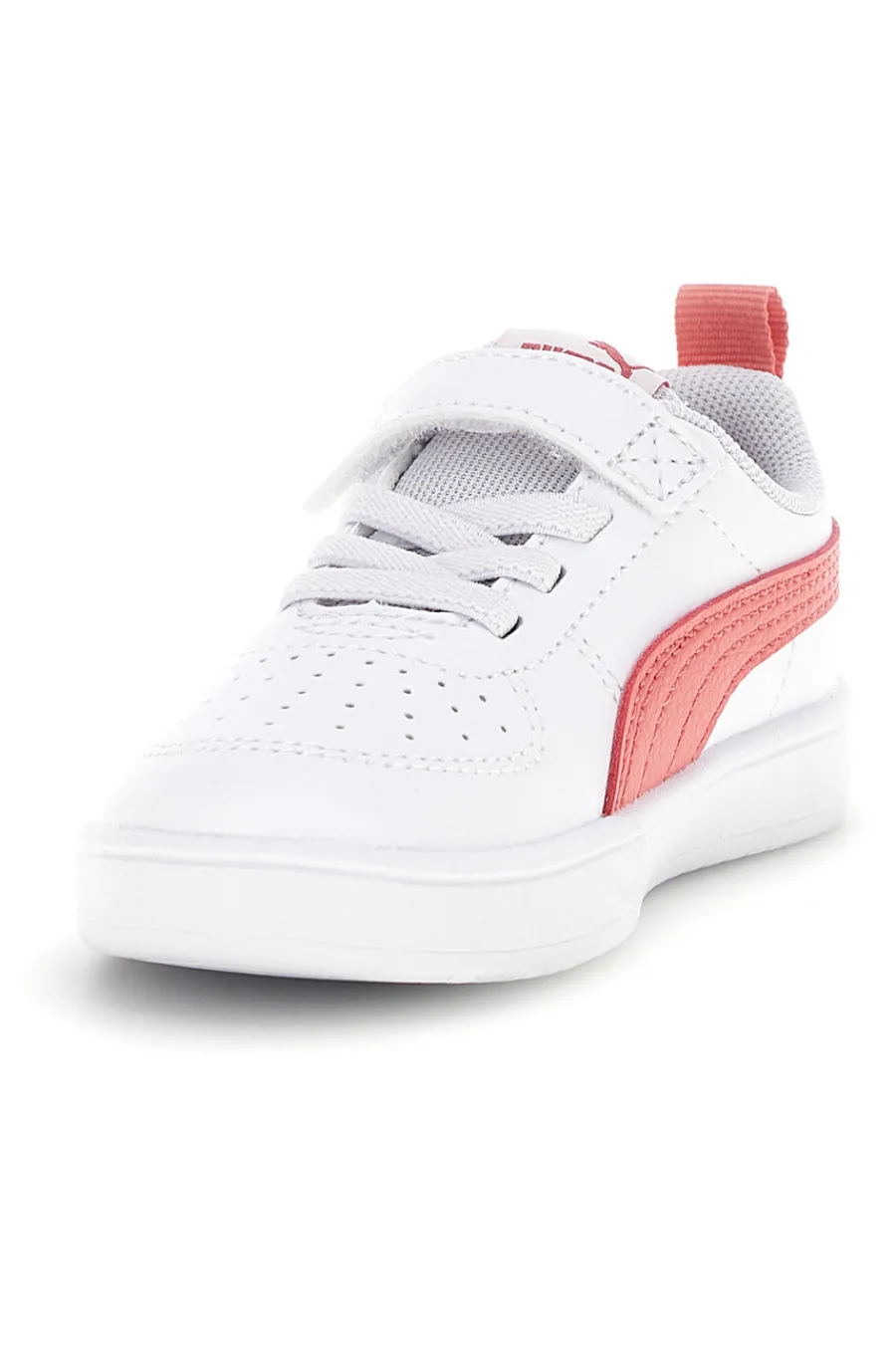 PUMA Scarpe bianche corallo con chiusura a strappo e lacci elastici Rickie AC+ Inf