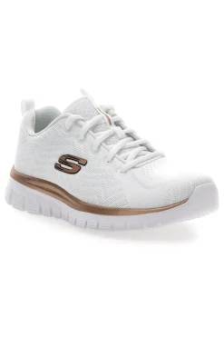 SKECHERS Scarpe bianche in mesh con Memory Foam Graceful Get Connected Online
