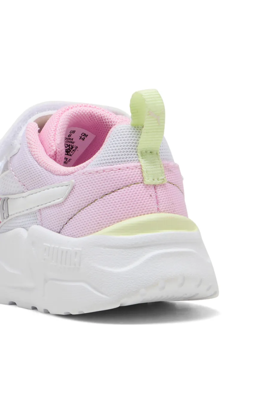 PUMA Scarpe bianche lilla rosa con chiusura a strappo e lacci elastici Trinity 2 LT Come On AC+ Inf
