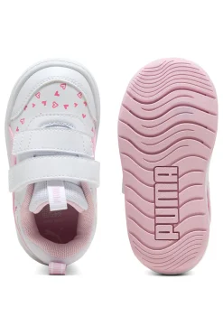 PUMA Scarpe bianche rosa con chiusura a strappo Multiflex 2 Hearty V Inf