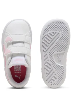 PUMA Scarpe bianco rosa con chiusura a strappo Smash 3.0 Hearty V Inf