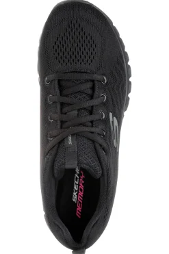 SKECHERS Scarpe da Allenamento Nere con Tomaia in Skech Knit Mesh Graceful - Get Connected NERO
