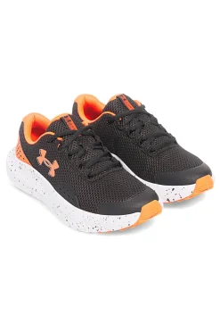 UNDER ARMOUR Scarpe da Allenamento Nere e Arancioni UNDER AMOUR Grade School Surge 4