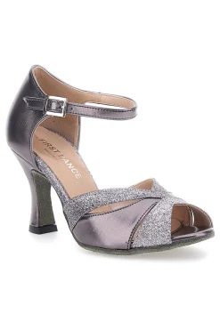 THE FIRST DANCE Scarpe da Ballo Grigie con Cinturino e Dettagli Scintillanti 5129 Sale